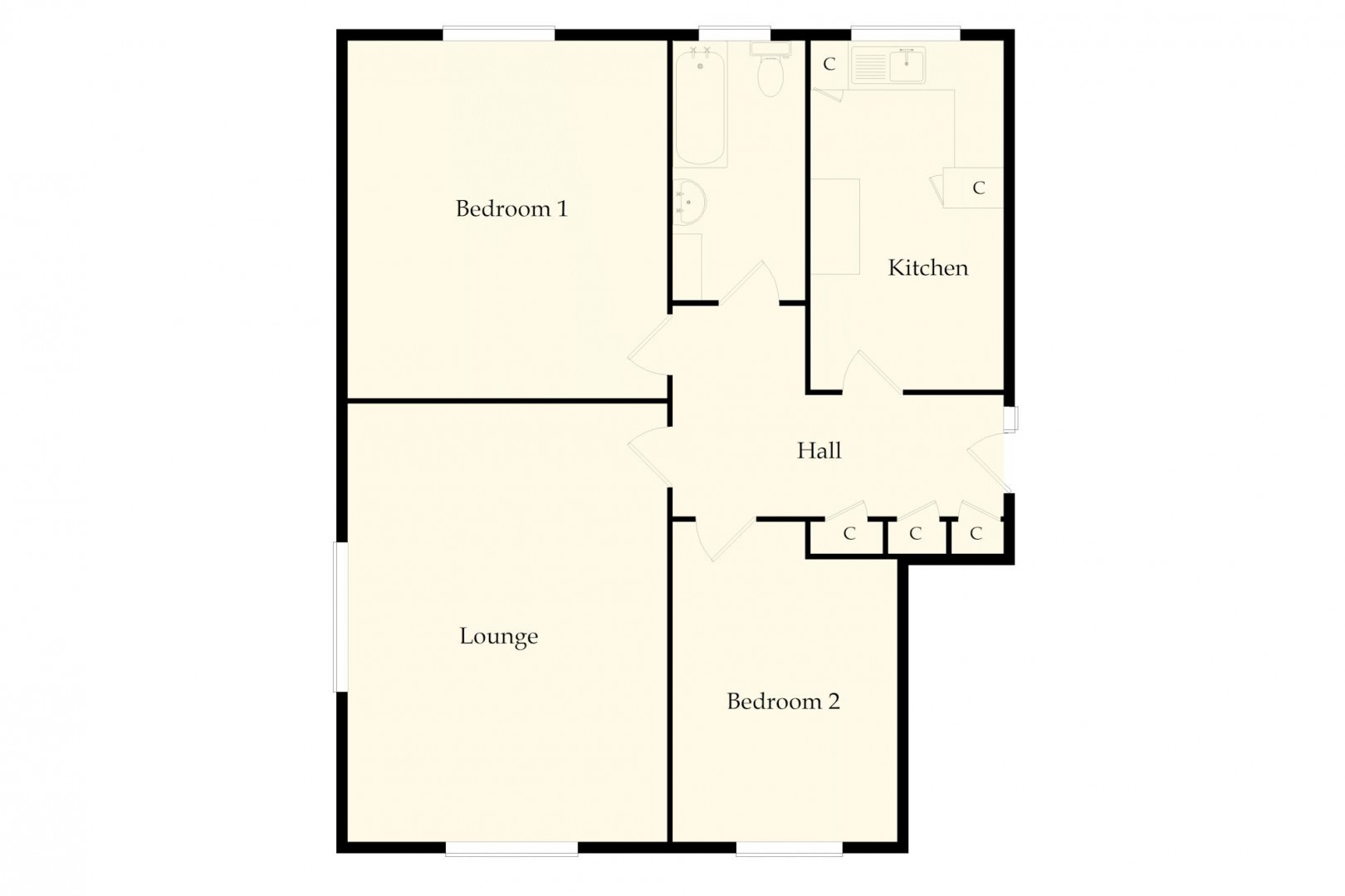 Floorplan for Ditchling Court, Penarth