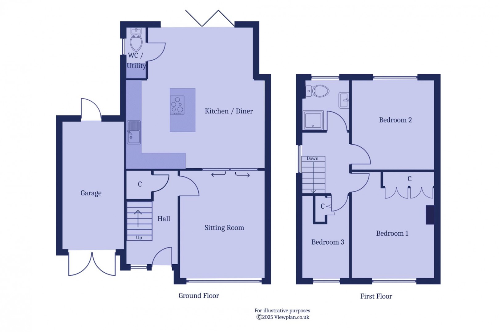 Floorplan for Wordsworth Avenue, Penarth