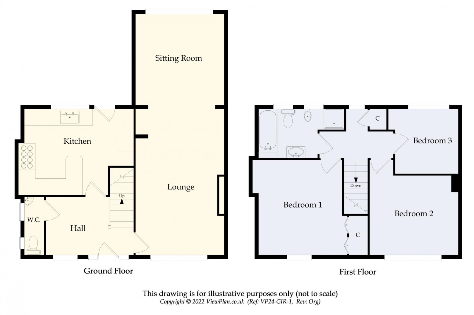 Floorplan for St Pauls Avenue, Penarth