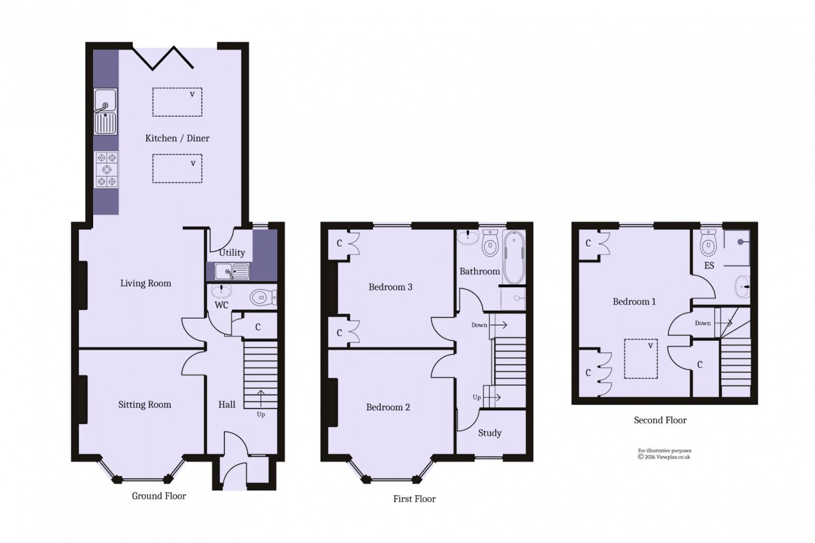 Floorplan for Redlands Road, Penarth