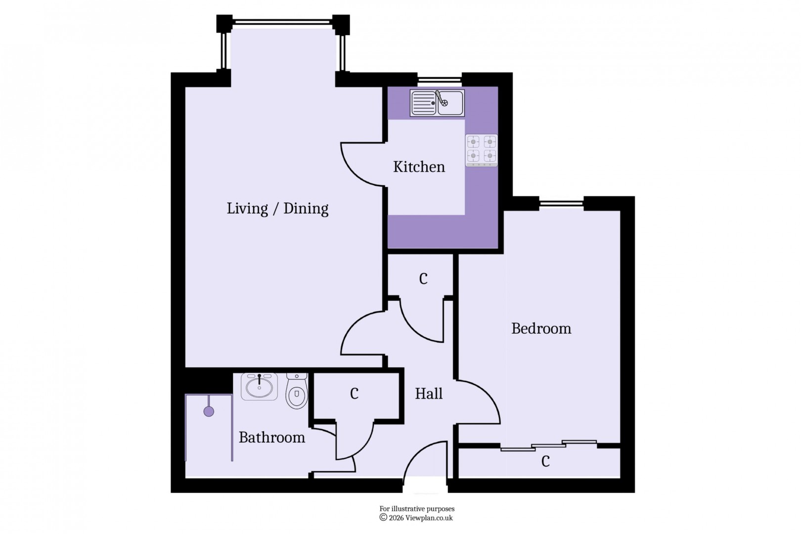 Floorplan for Westwood Court, Stanwell Road, Penarth
