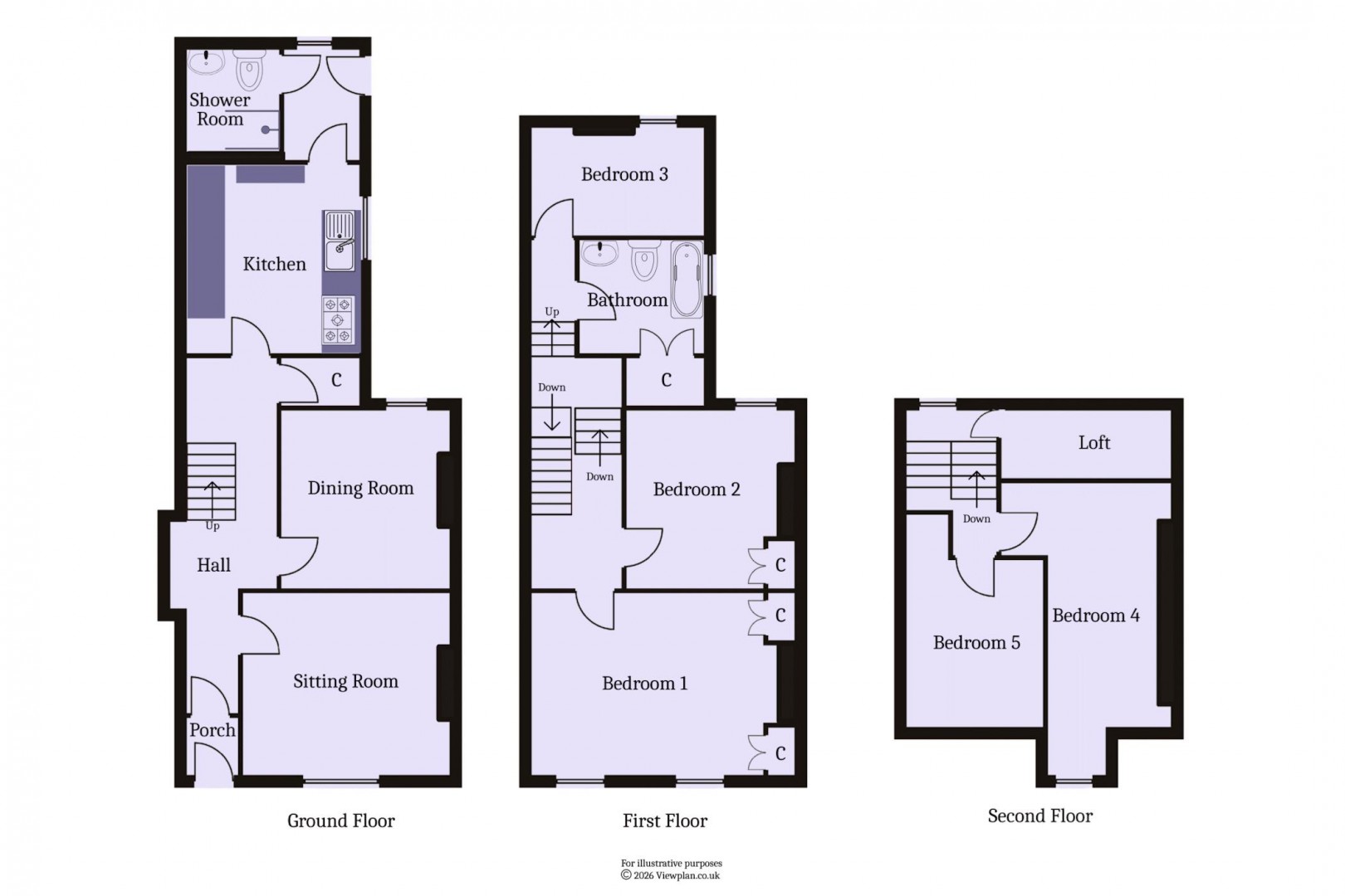 Floorplan for Arcot Street, Penarth