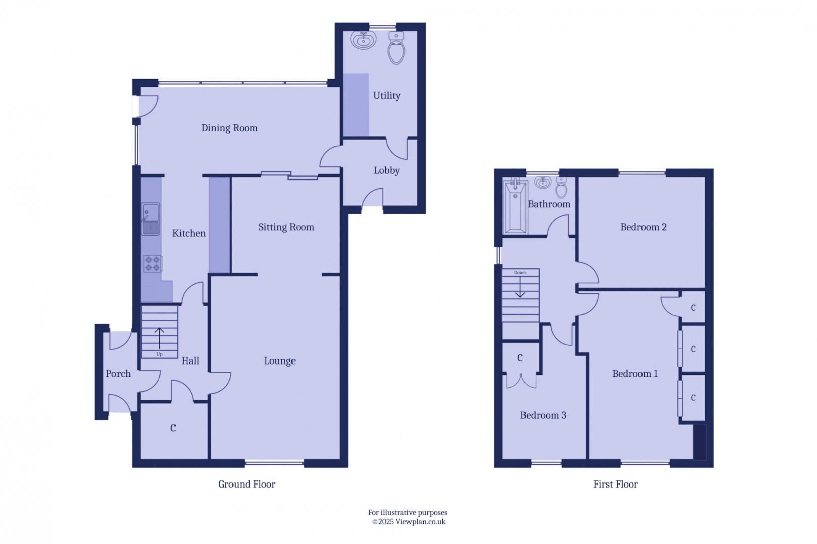 Floorplan for Pant-Y-Celyn Road, Llandough