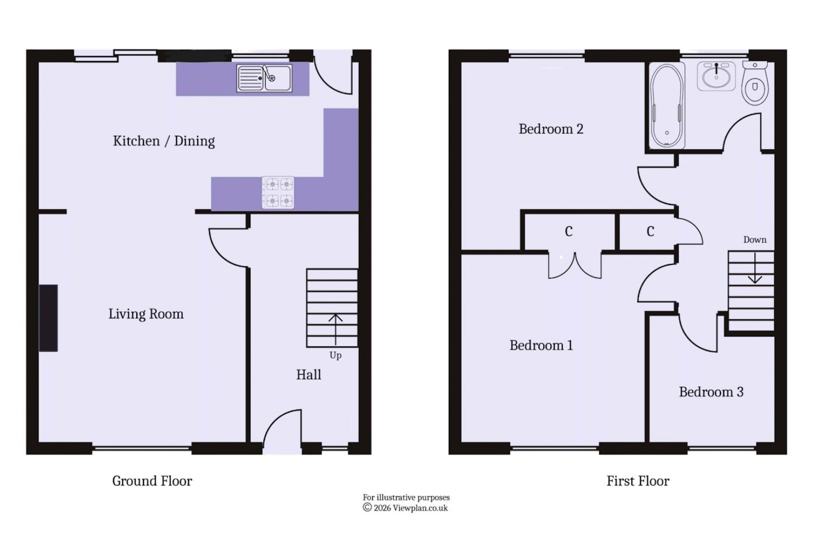 Floorplan for Carmarthen Road, Dinas Powys