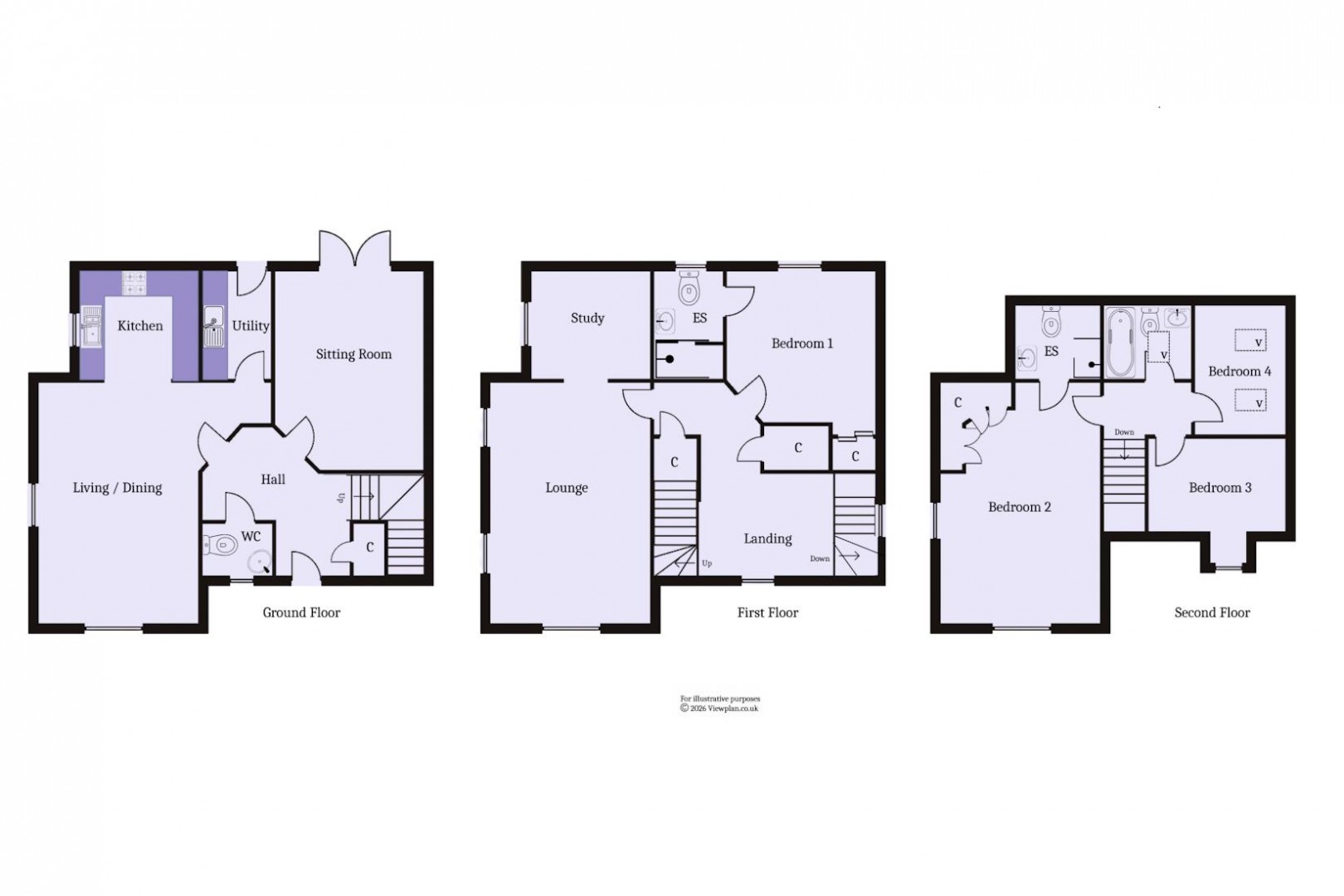 Floorplan for Canon Walk, Penarth