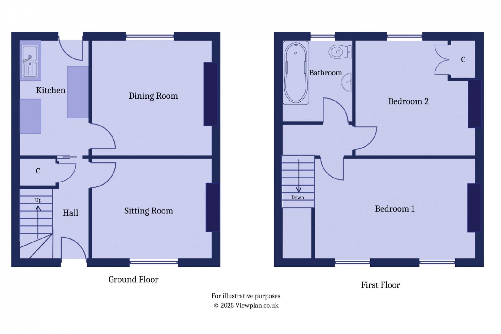 Floorplan for Hill Terrace, Penarth