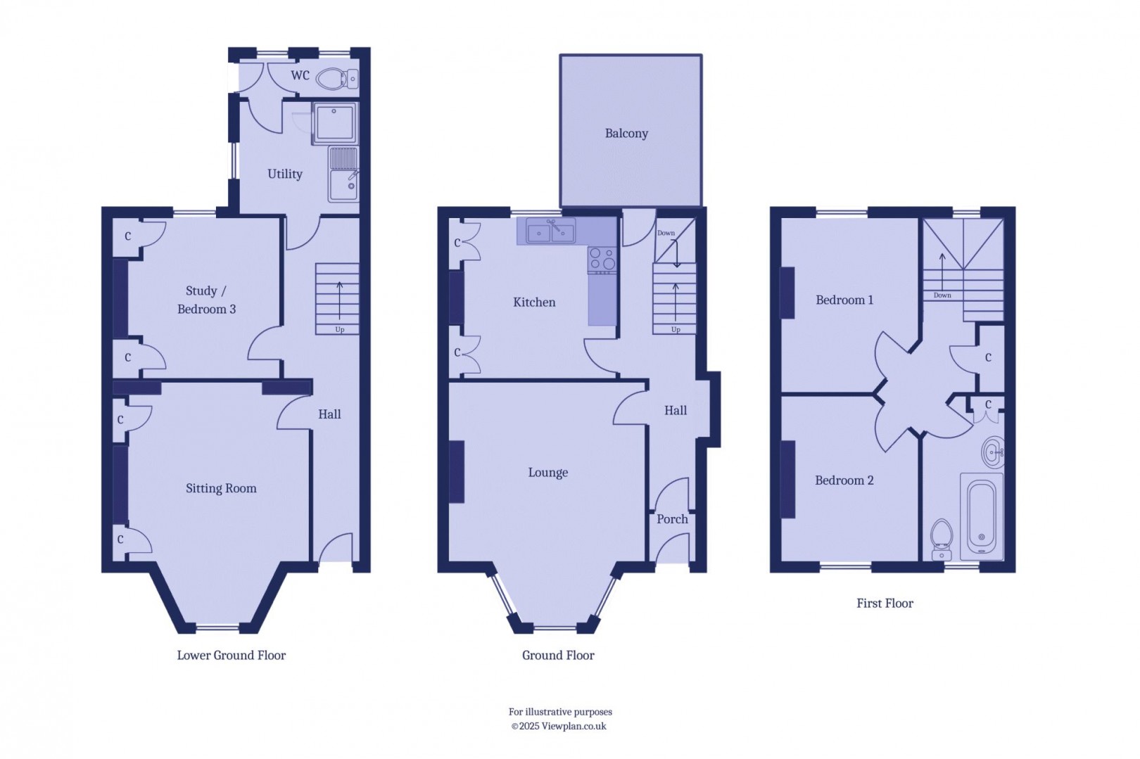 Floorplan for Lord Street, Penarth
