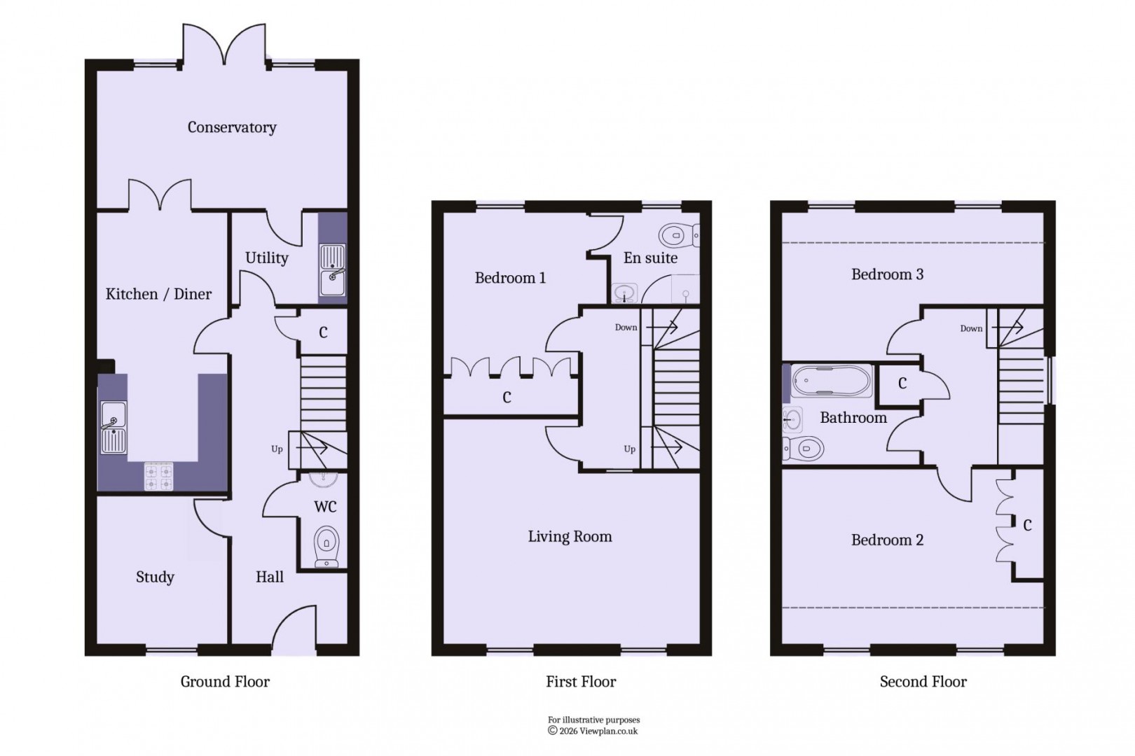 Floorplan for Tair Gwaun, Penarth