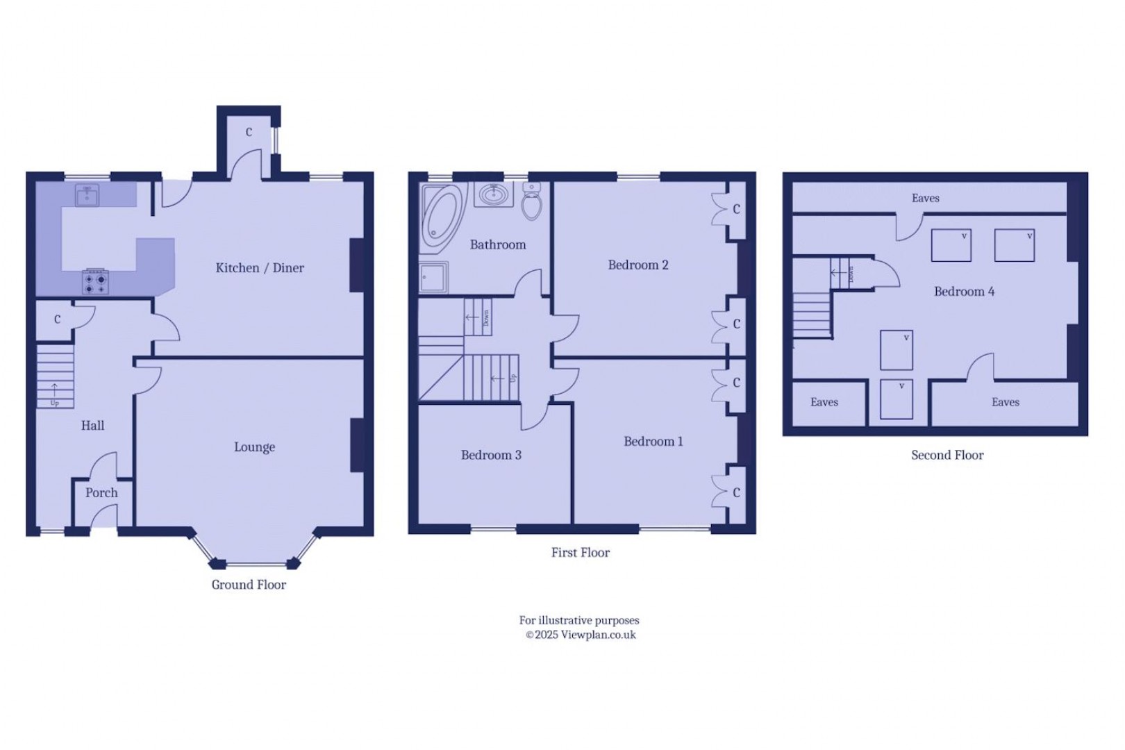 Floorplan for Cornerswell Road, Penarth