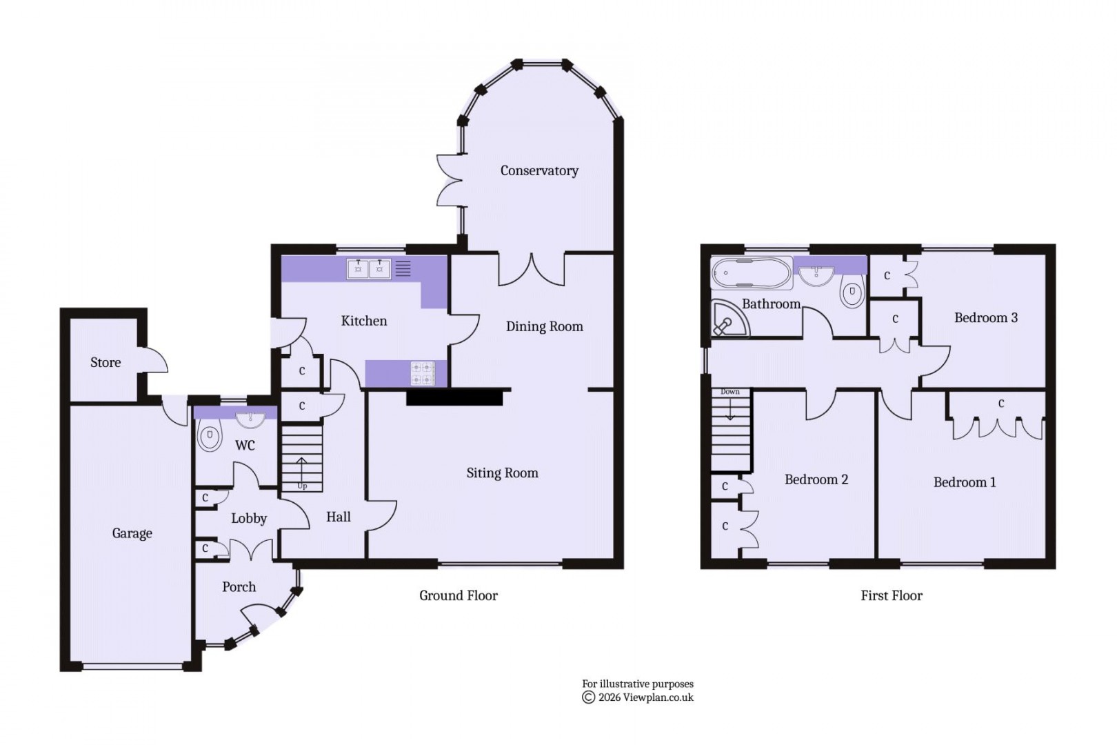 Floorplan for St. Marks Road, Penarth
