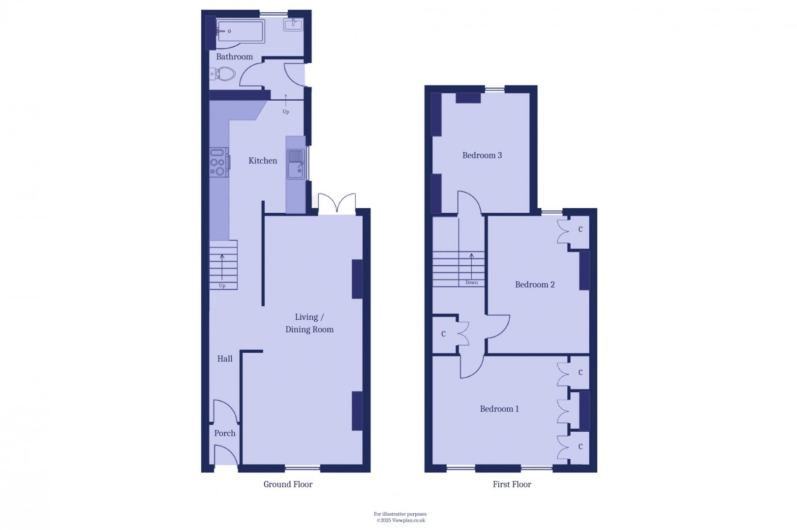 Floorplan for Hewell Street, Cogan, Penarth