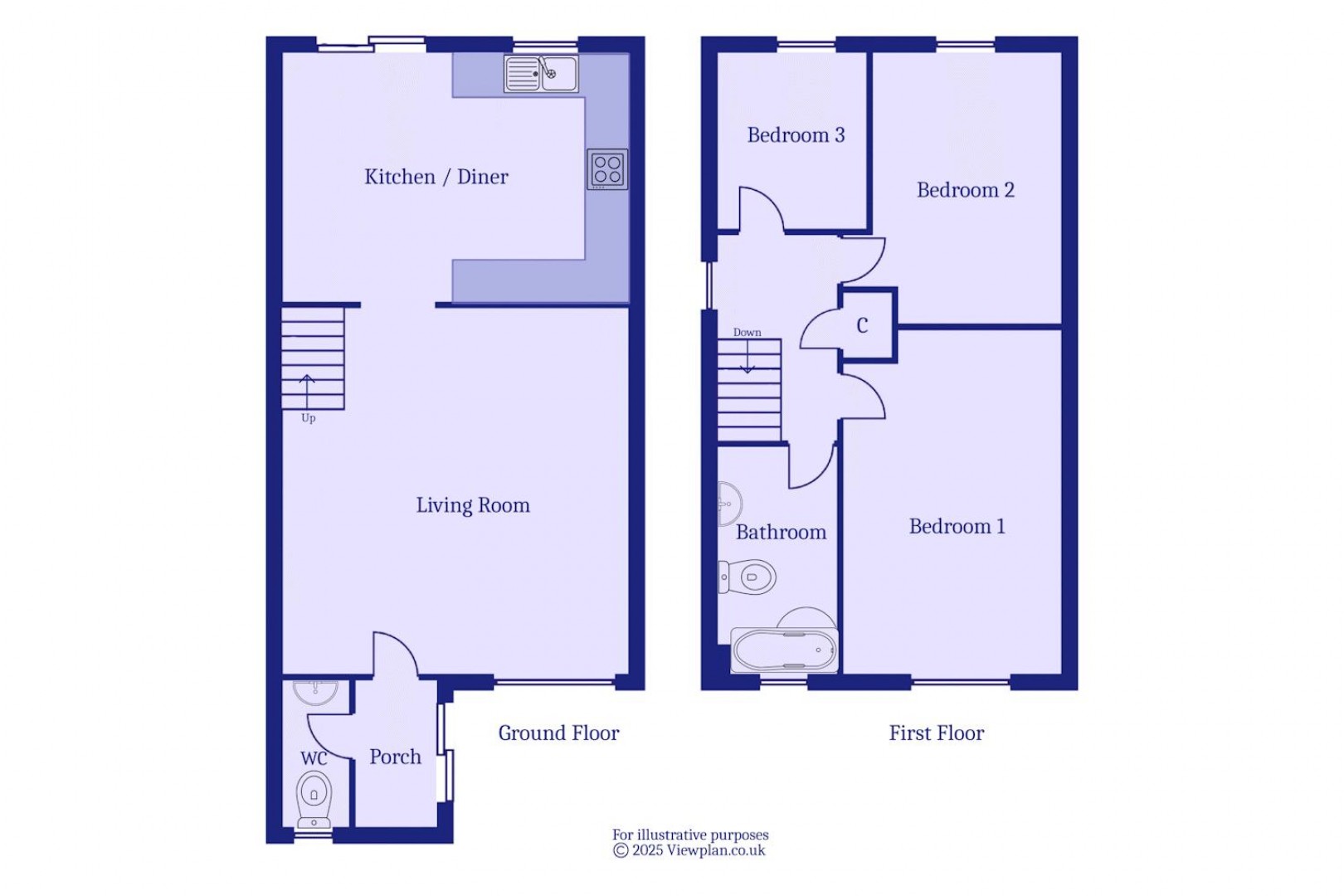Floorplan for Cowslip Drive, Penarth
