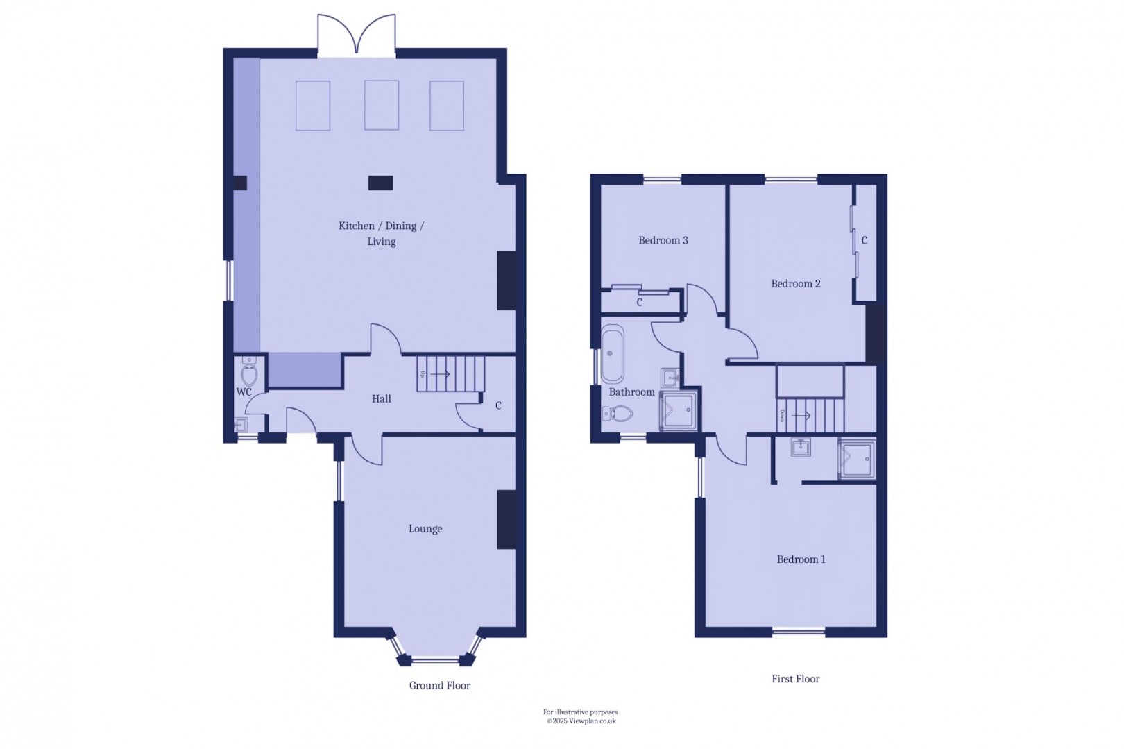 Floorplan for Cowper Close, Penarth