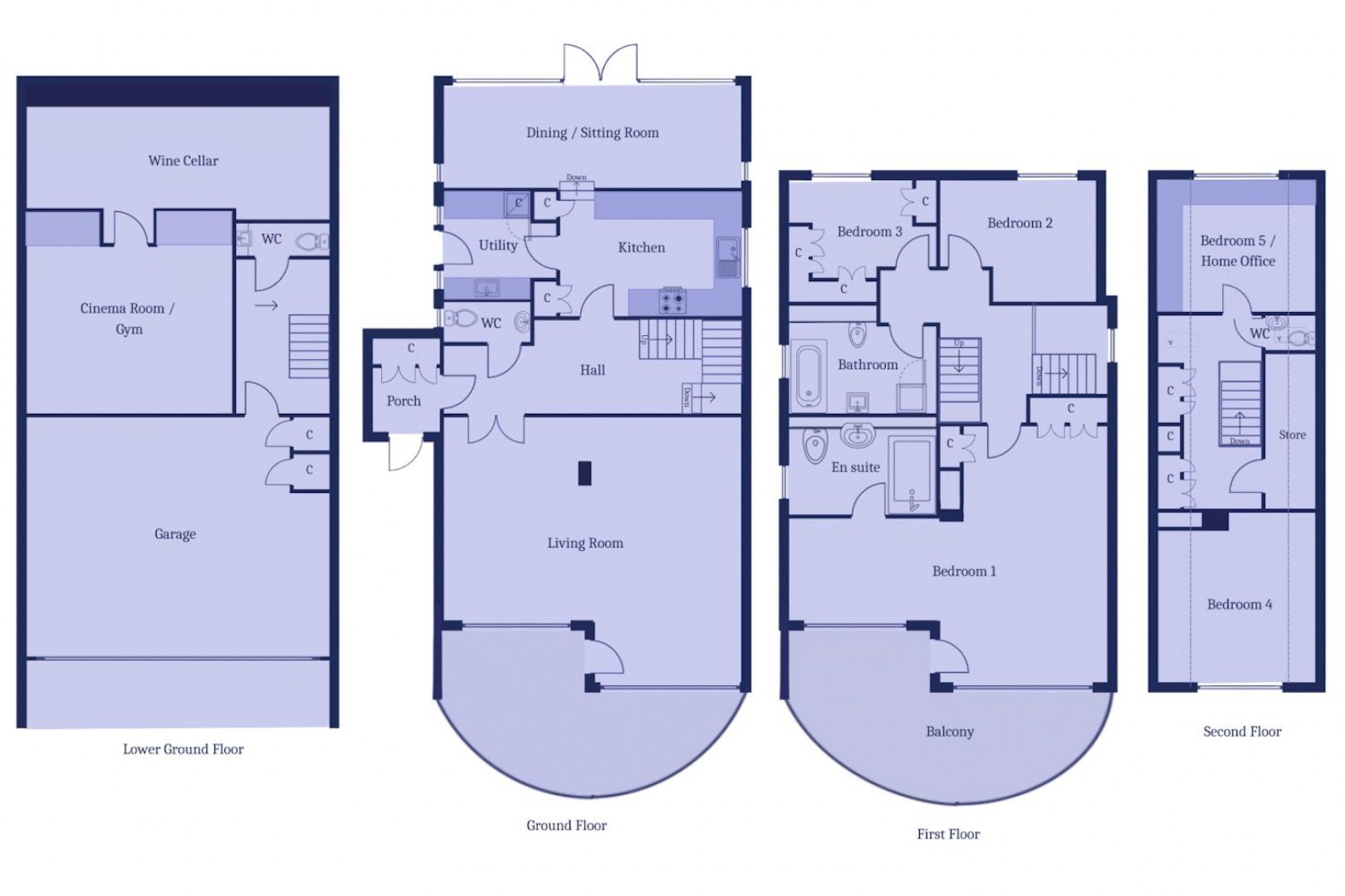 Floorplan for Whitcliffe Drive, Penarth