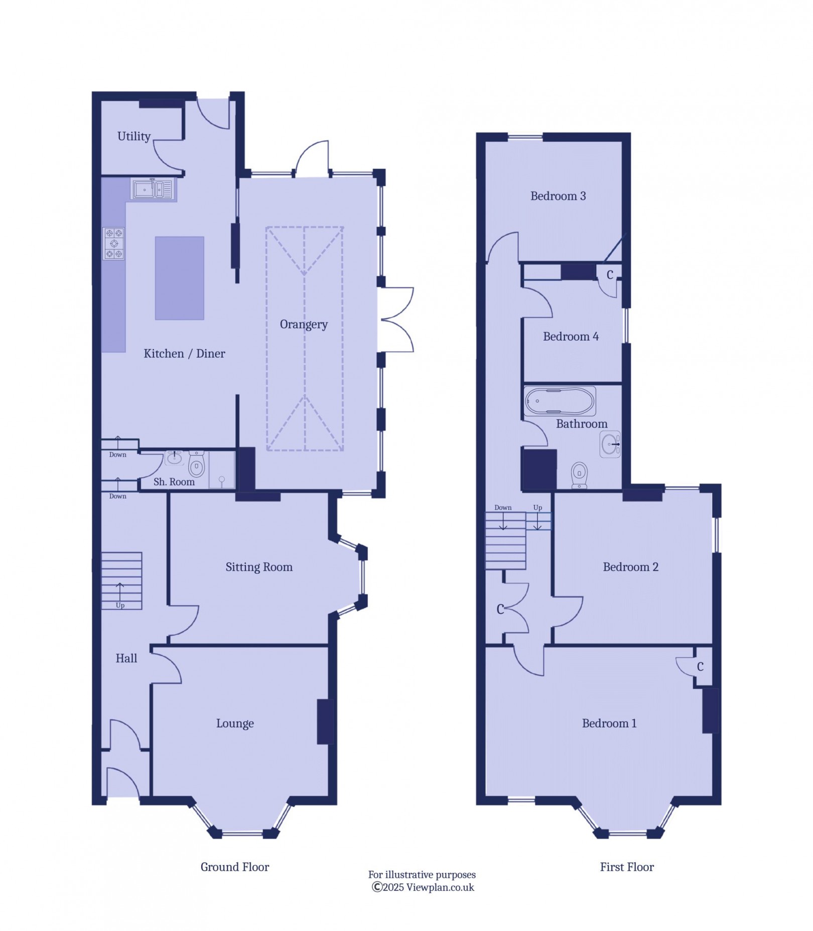 Floorplan for Stanwell Road, Penarth
