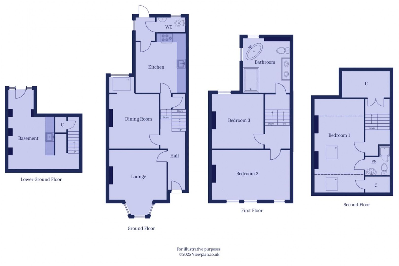 Floorplan for West Terrace, Penarth