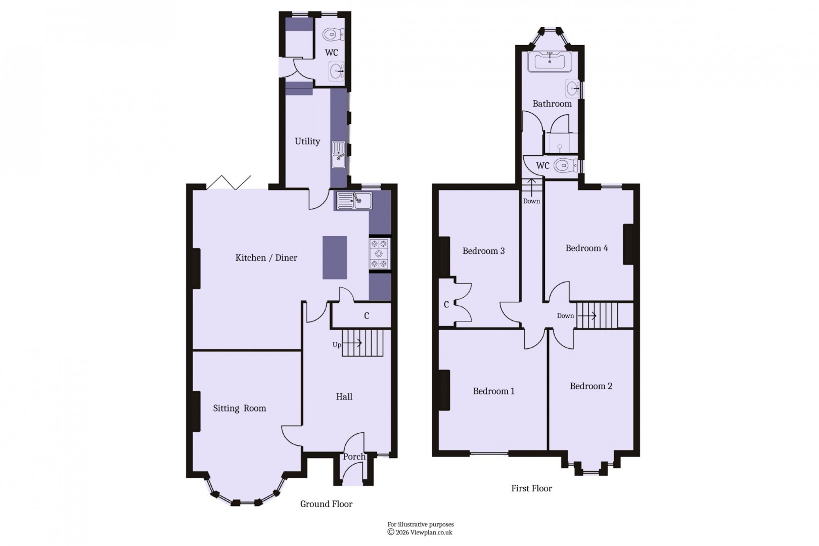 Floorplan for Redlands Road, Penarth