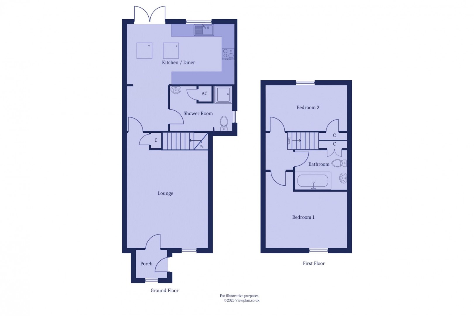 Floorplan for Osprey Close, Penarth