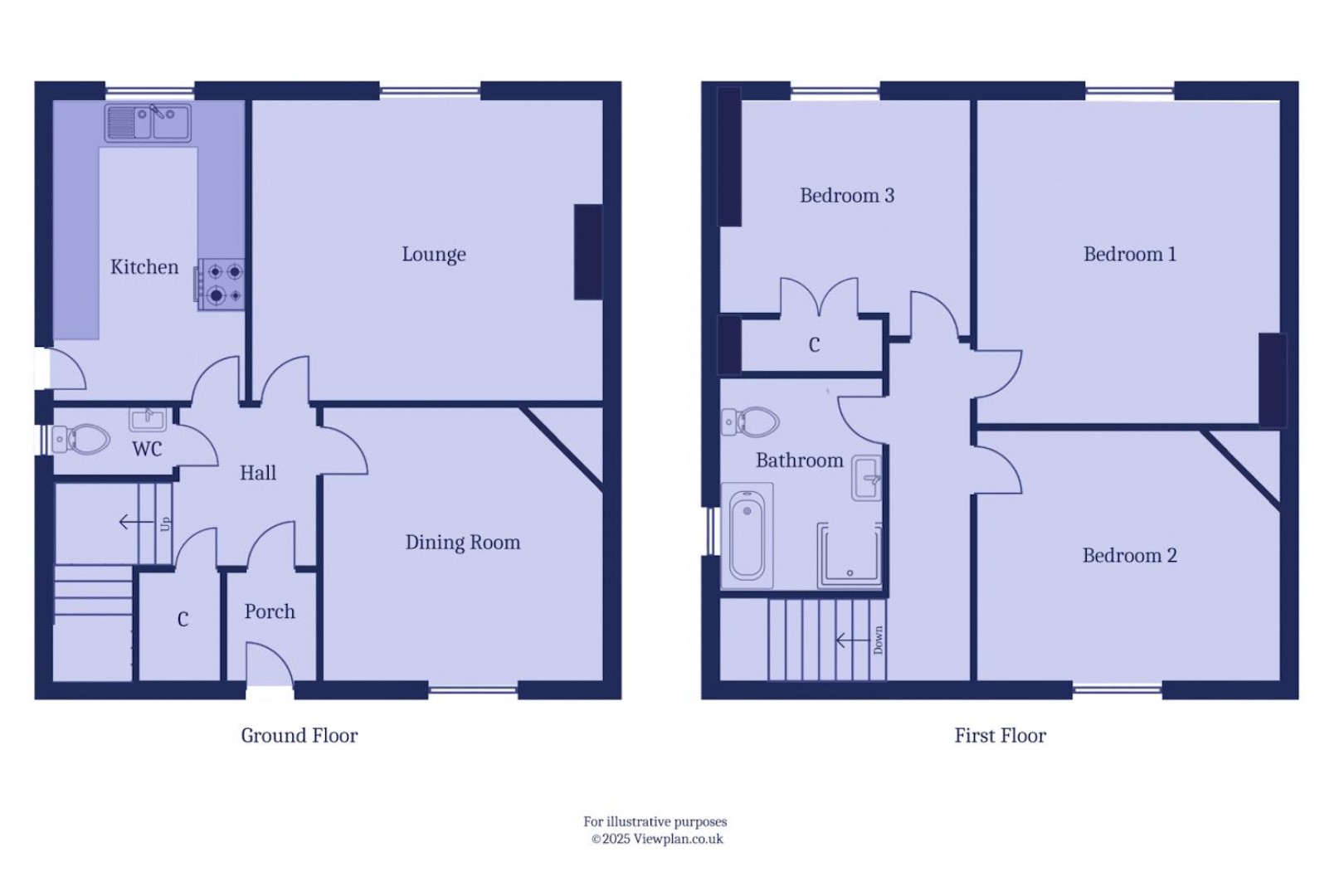Floorplan for Wordsworth Avenue, Penarth