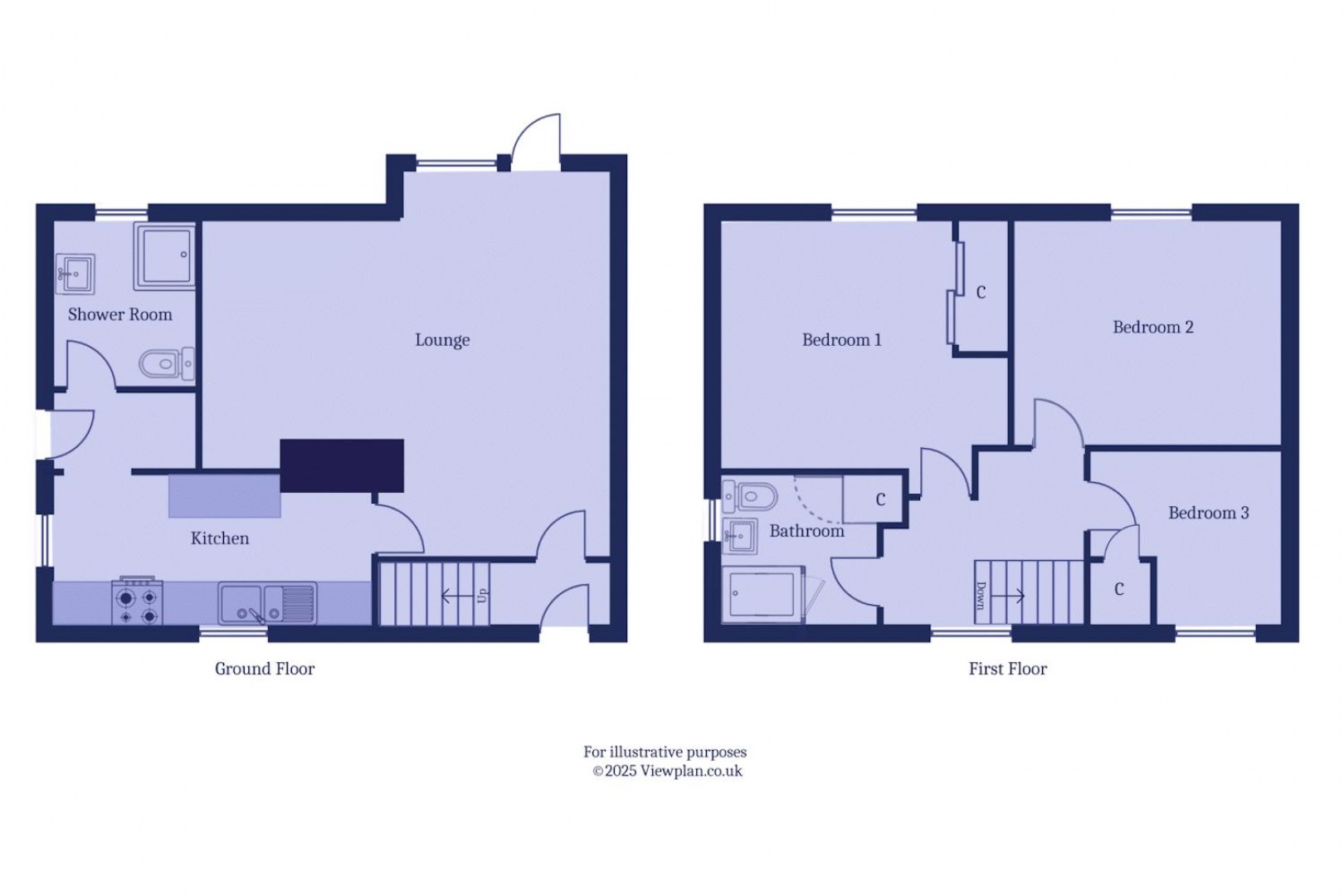 Floorplan for Cedar Way, Penarth