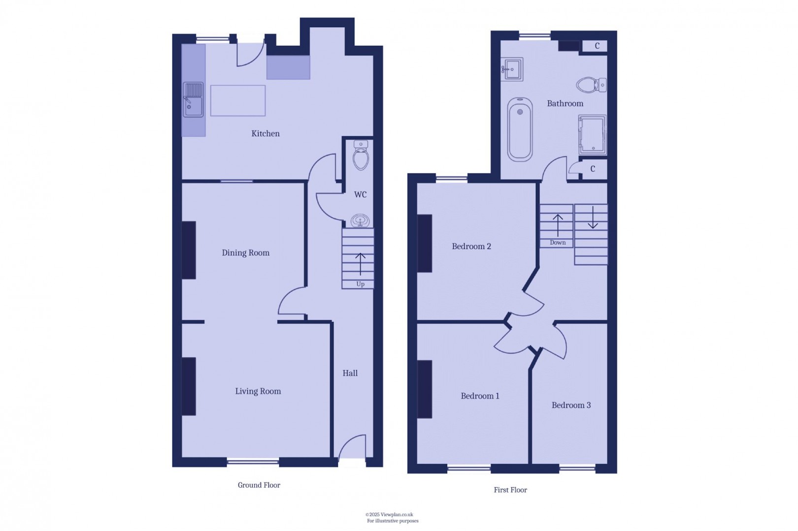 Floorplan for King Street, Penarth