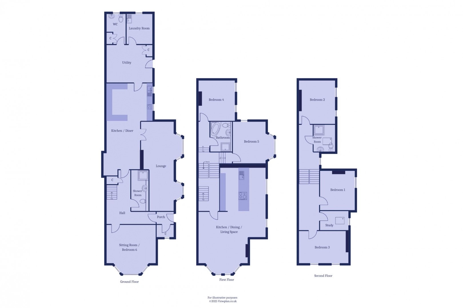 Floorplan for Victoria Square, Penarth