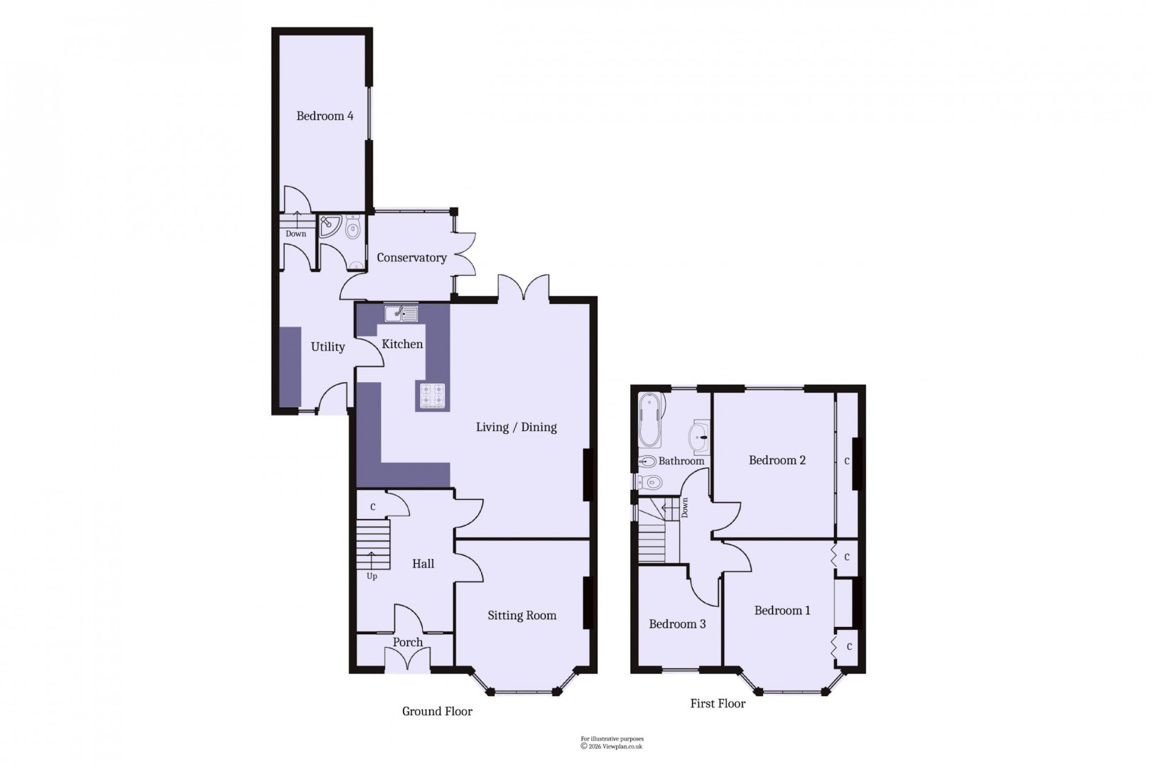 Floorplan for Dyserth Road, Penarth