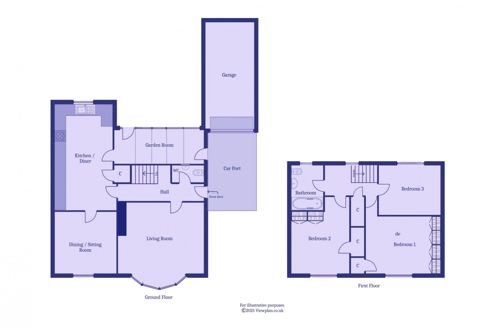 Floorplan for Rowan Close, Penarth