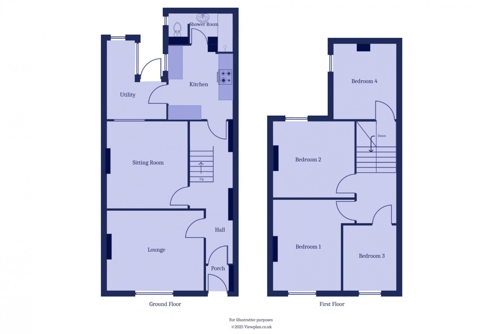 Floorplan for John Street, Penarth