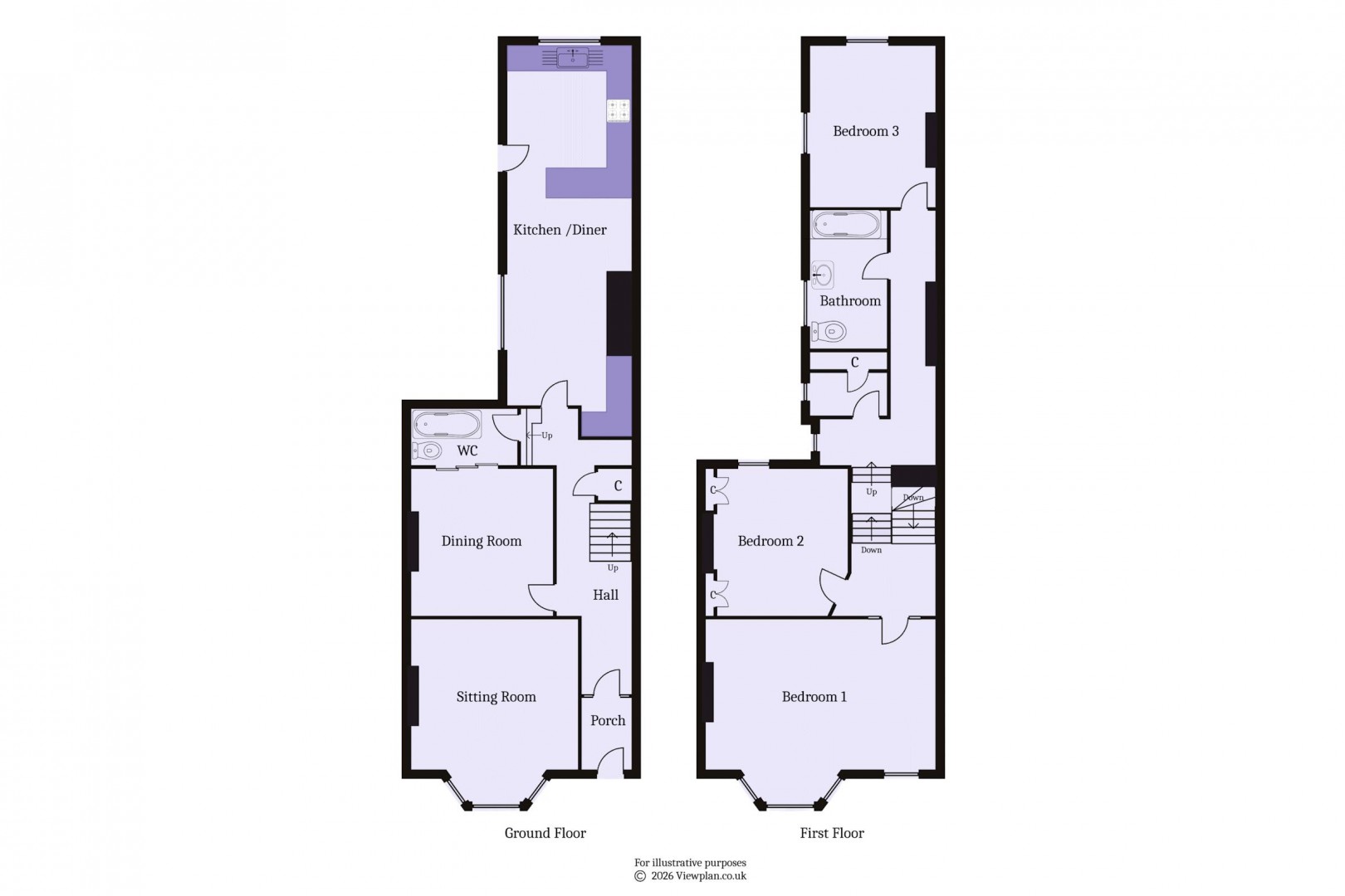 Floorplan for Windsor Terrace, Penarth
