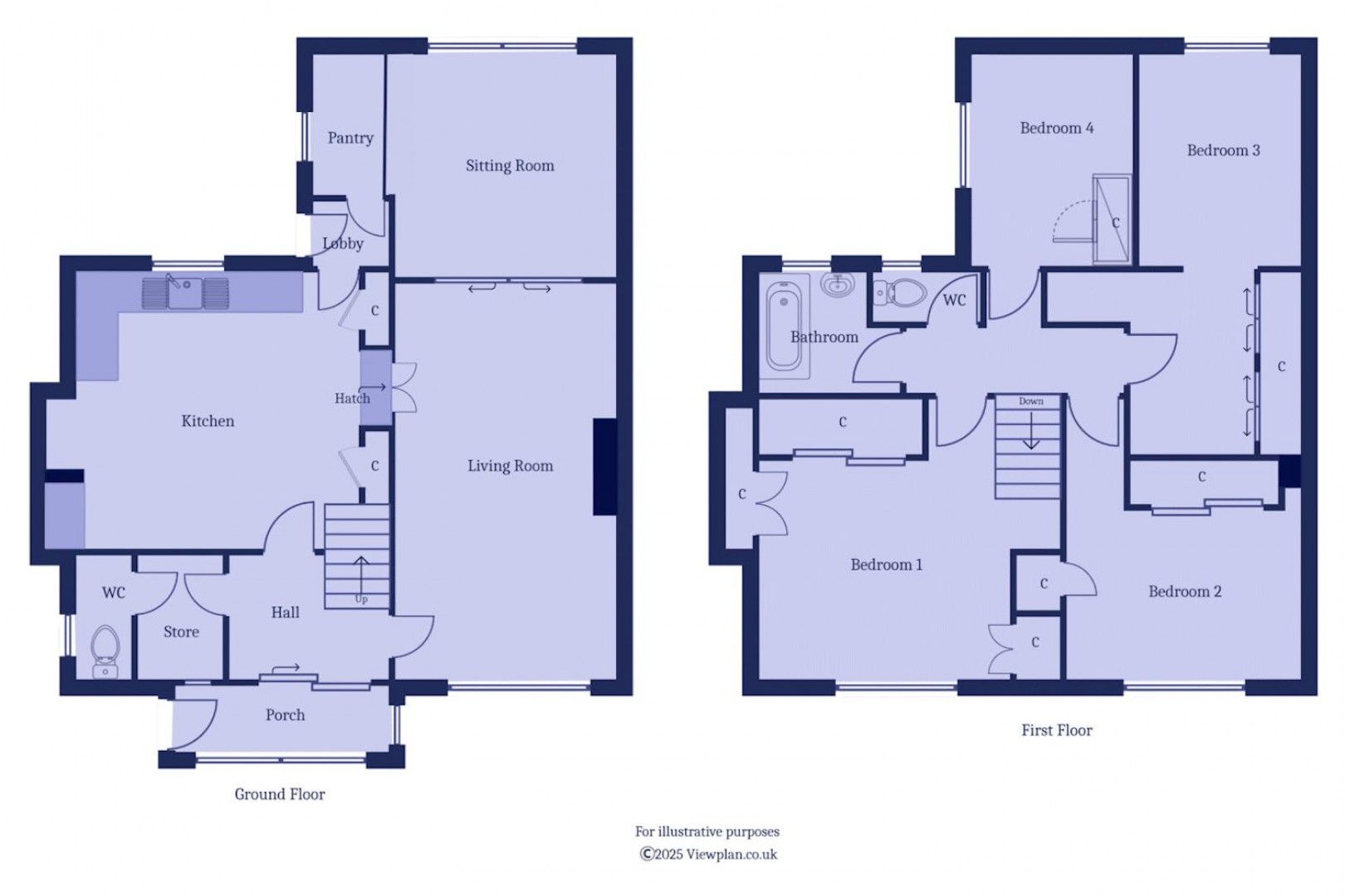 Floorplan for St. Pauls Avenue, Penarth