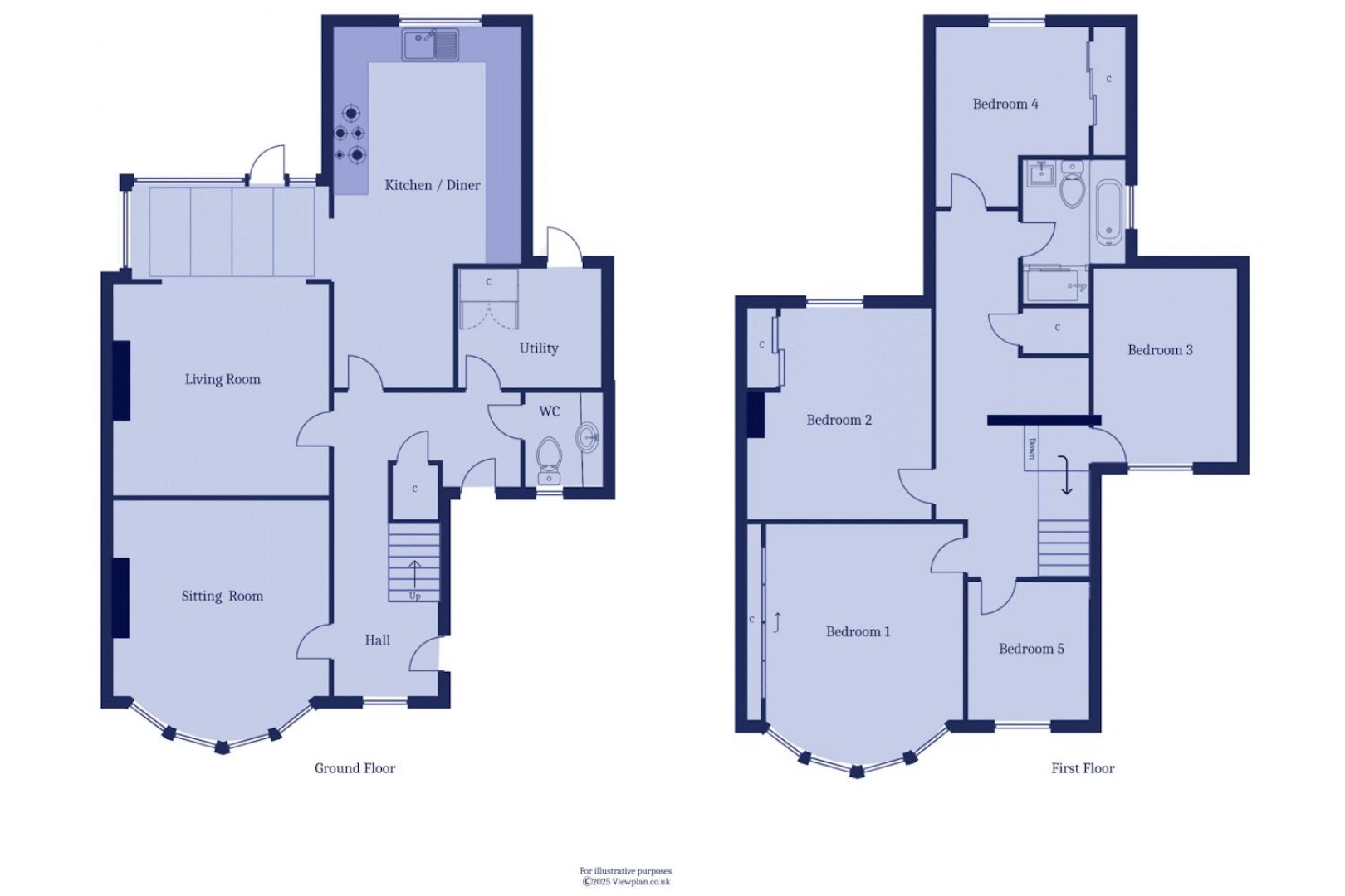 Floorplan for Wordsworth Avenue, Penarth