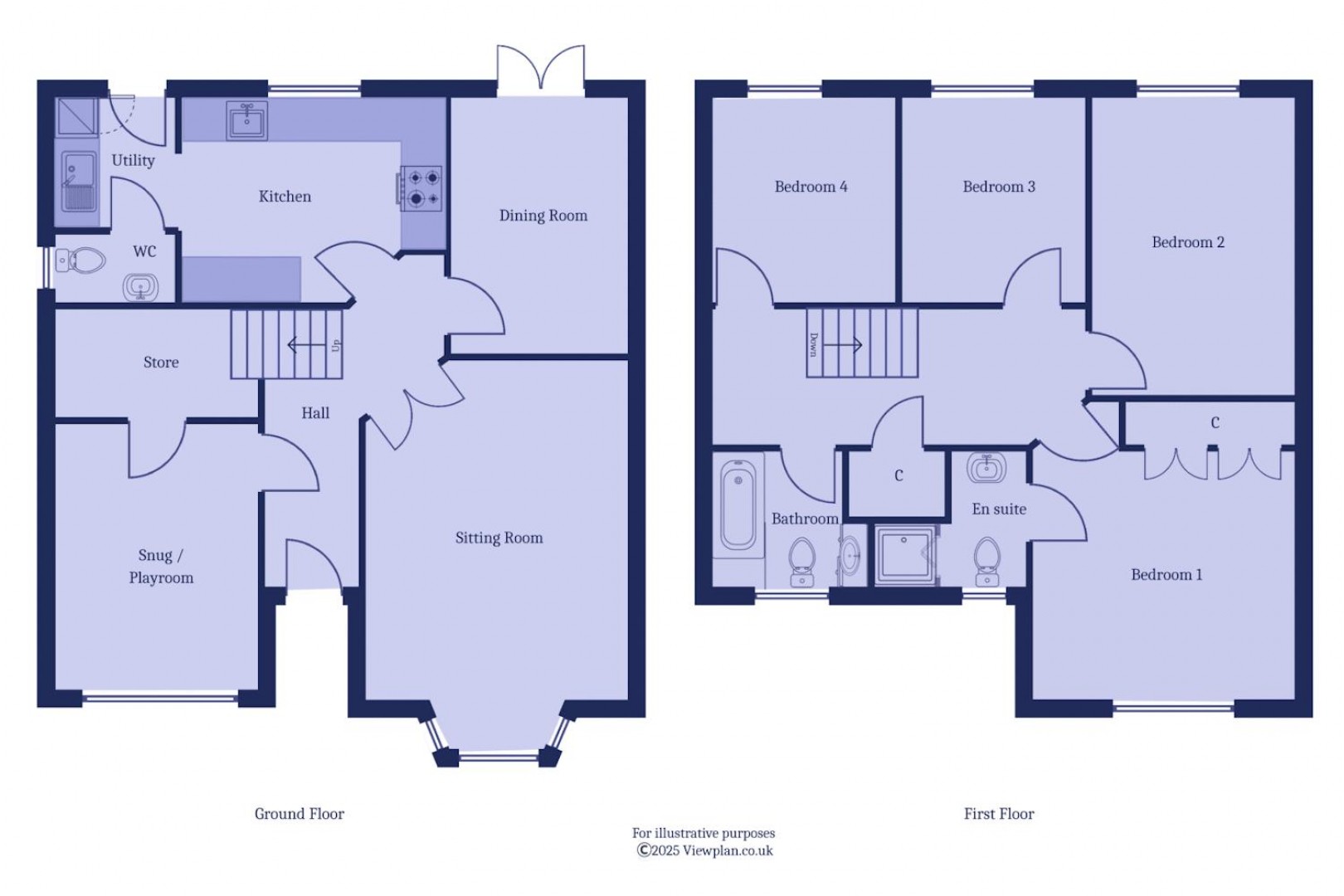 Floorplan for Suran Y Gog, Barry