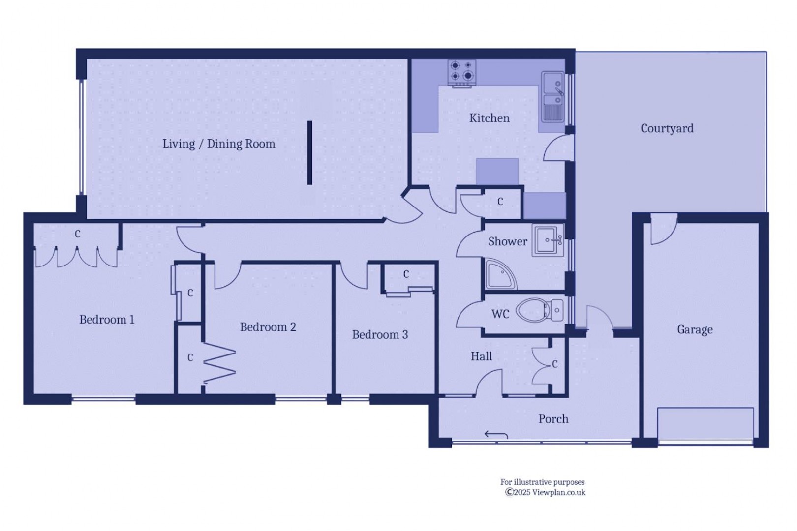 Floorplan for Highfield Close, Dinas Powys
