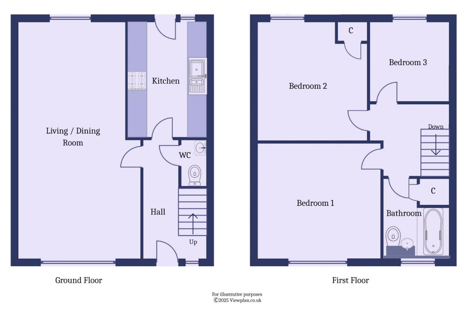 Floorplan for Uppercliff Drive, Penarth