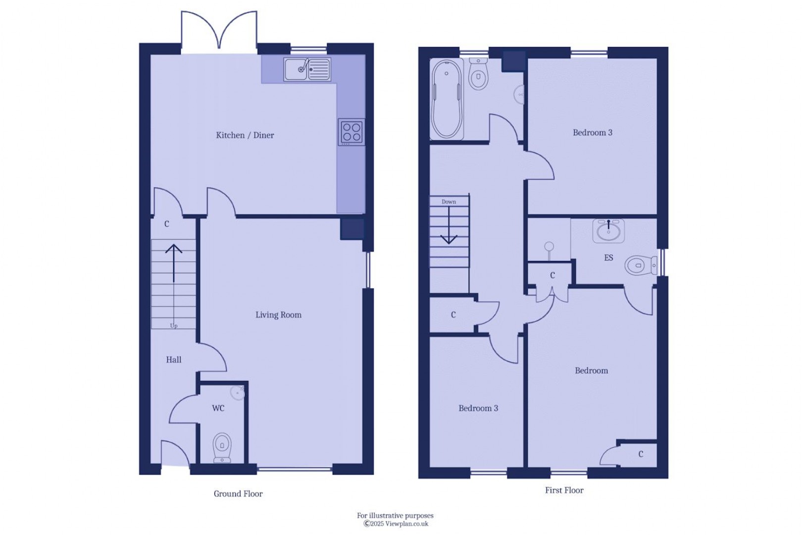 Floorplan for Heol Hartrey, Dinas Powys