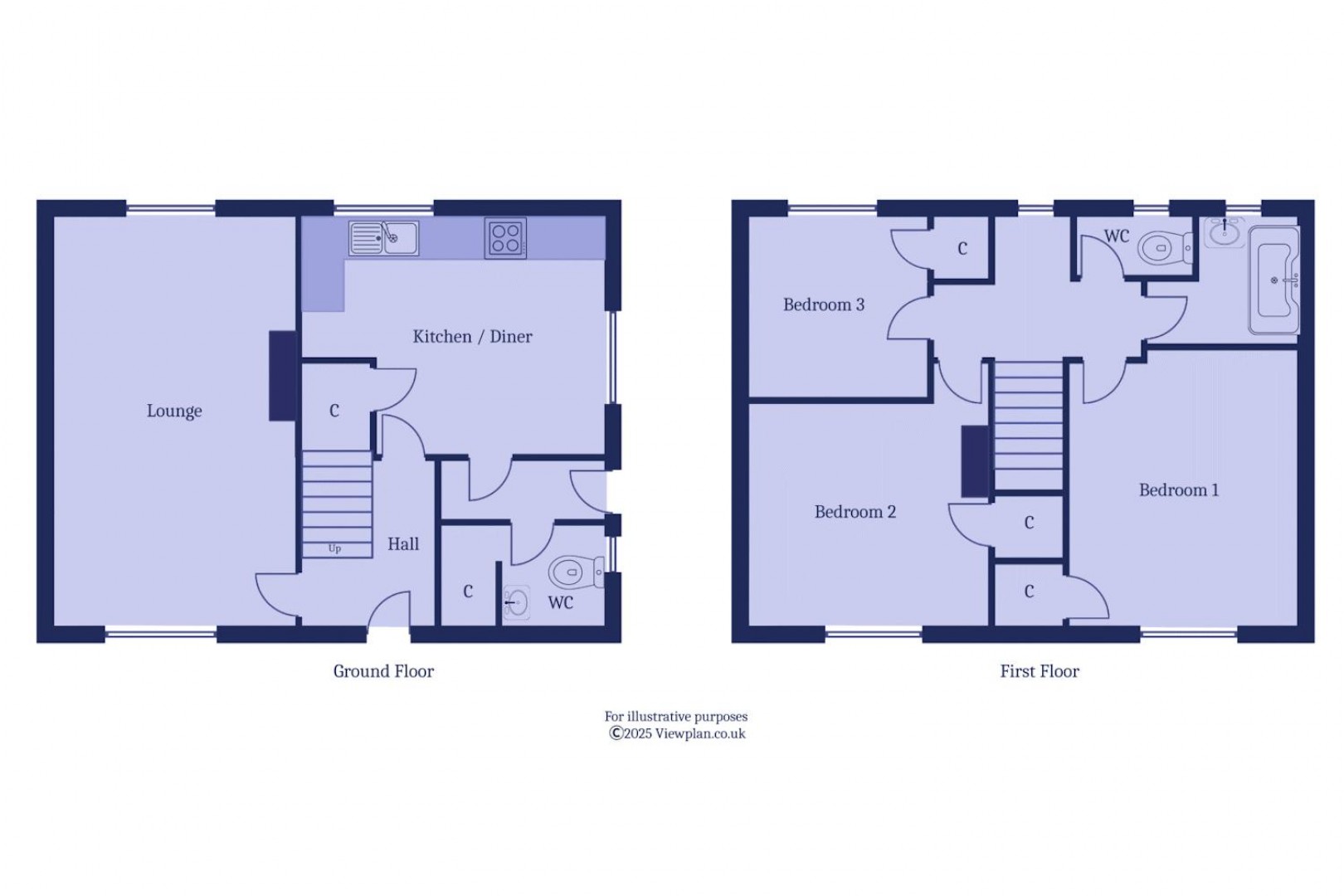 Floorplan for Hawthorne Avenue, Penarth