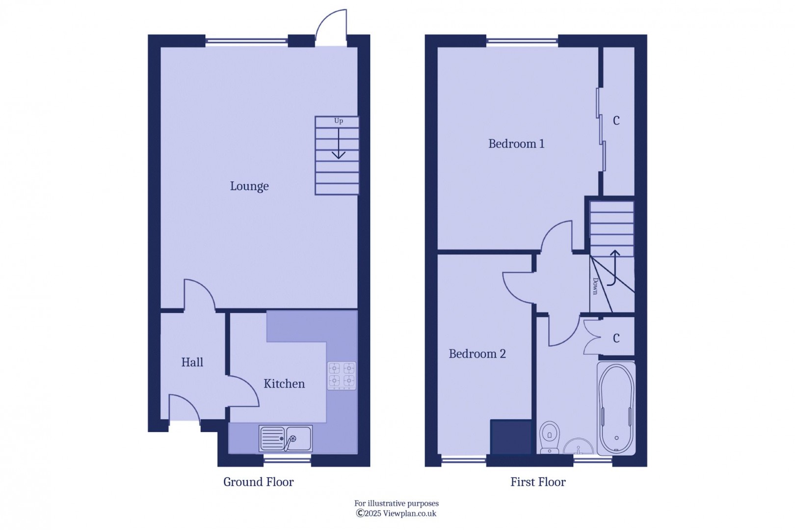 Floorplan for Merlin Close, Penarth