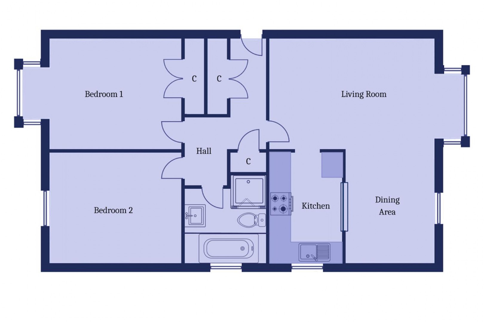 Floorplan for Mariners Heights, Penarth