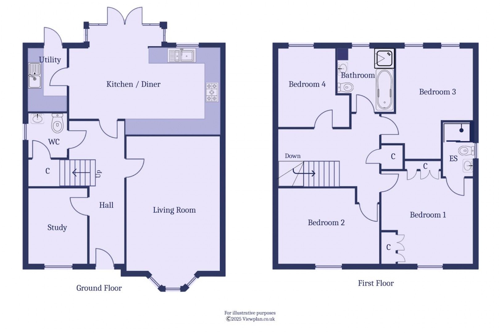 Floorplan for Rhodfa'r Morwydd, Penarth