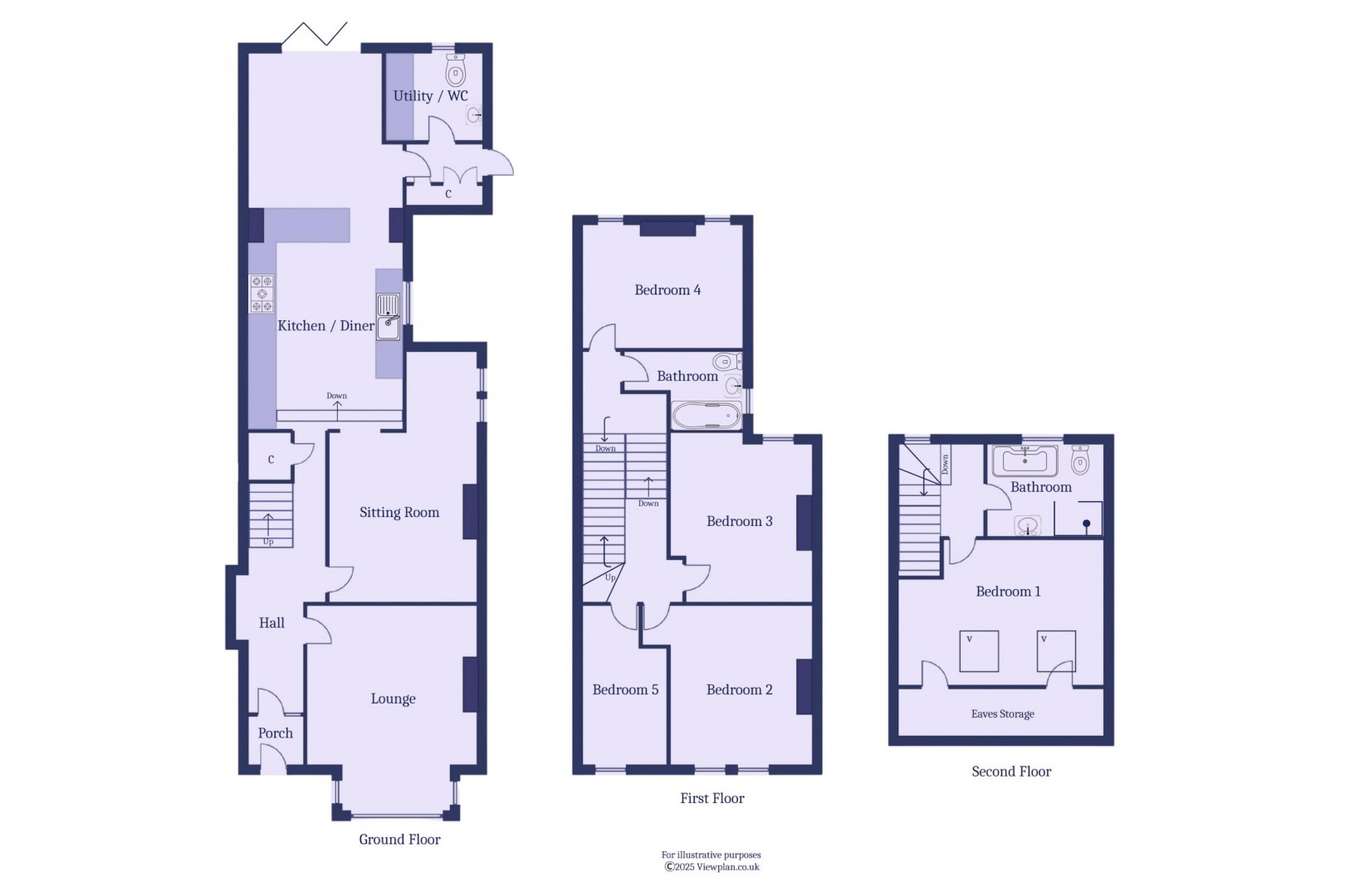 Floorplan for Grove Place, Penarth