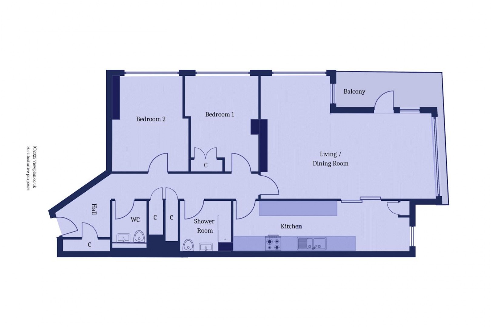 Floorplan for Seabank, The Esplanade, Penarth