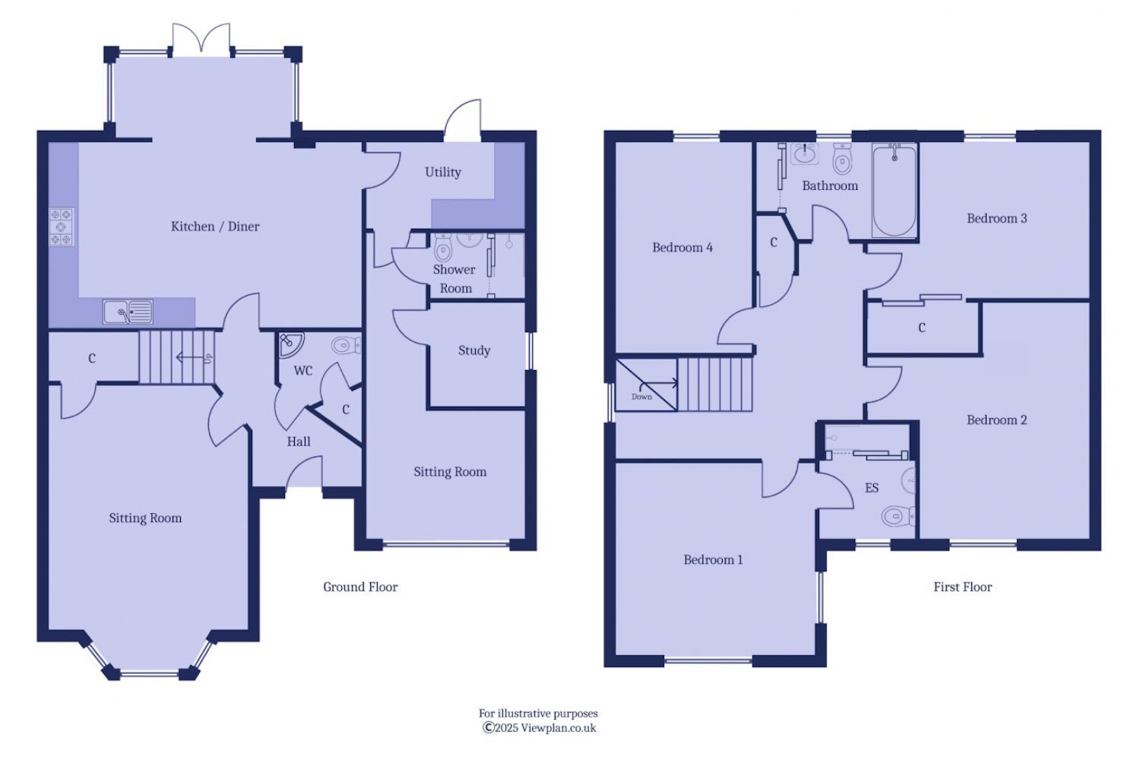 Floorplan for Rhodfa'r Morwydd, Penarth
