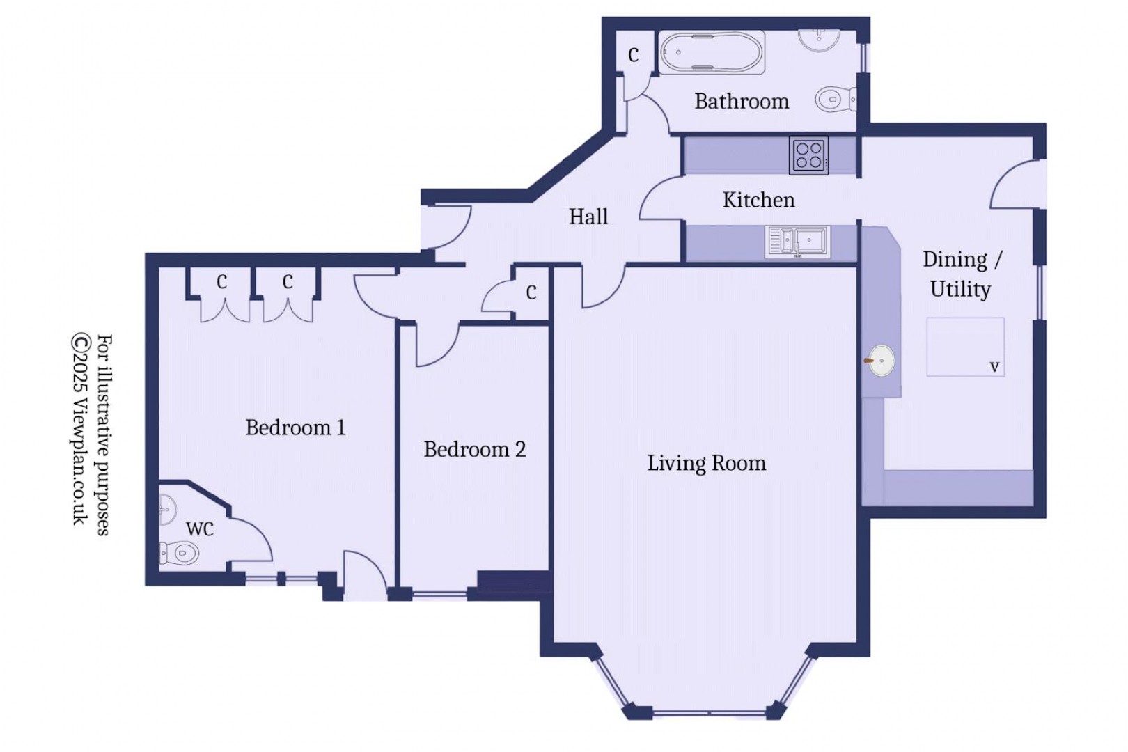 Floorplan for Marine Parade, Penarth