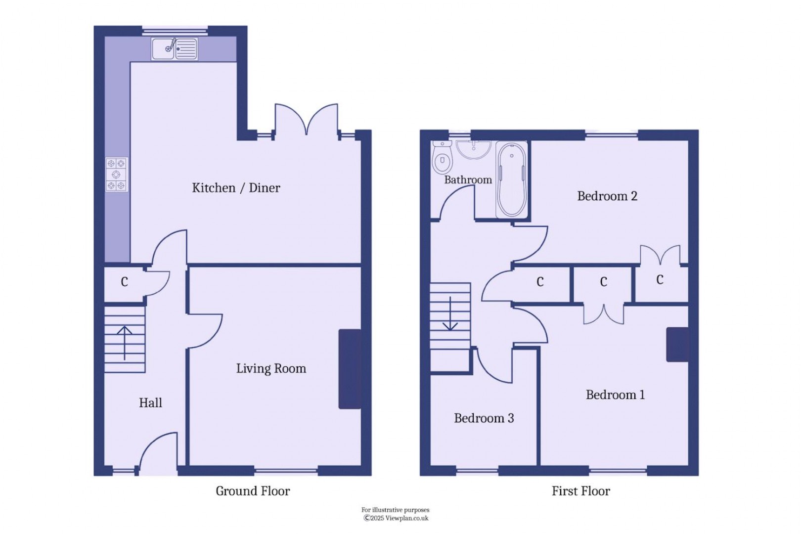Floorplan for Harlech Close, Dinas Powys