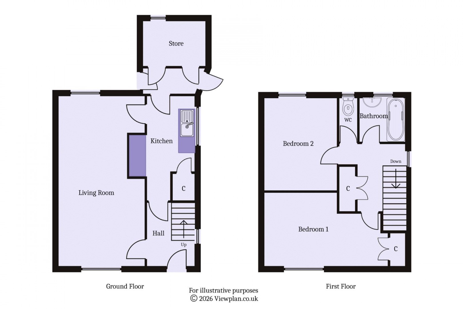 Floorplan for Elfed Avenue, Penarth