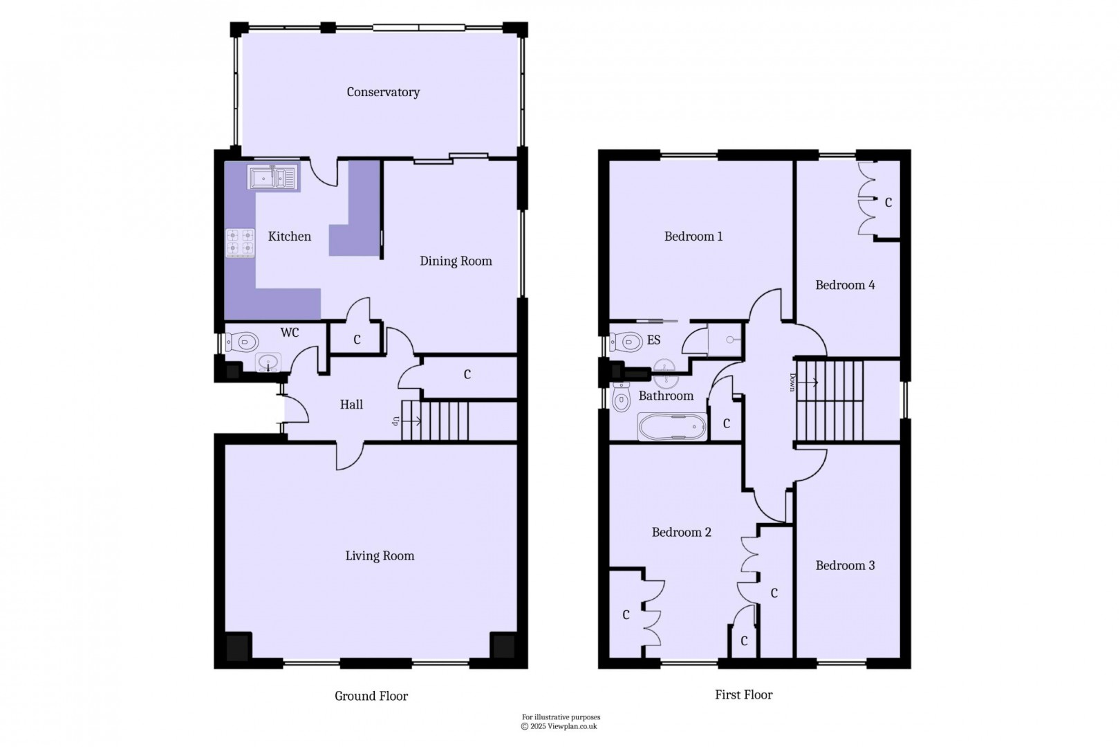 Floorplan for Lynton Close, Sully