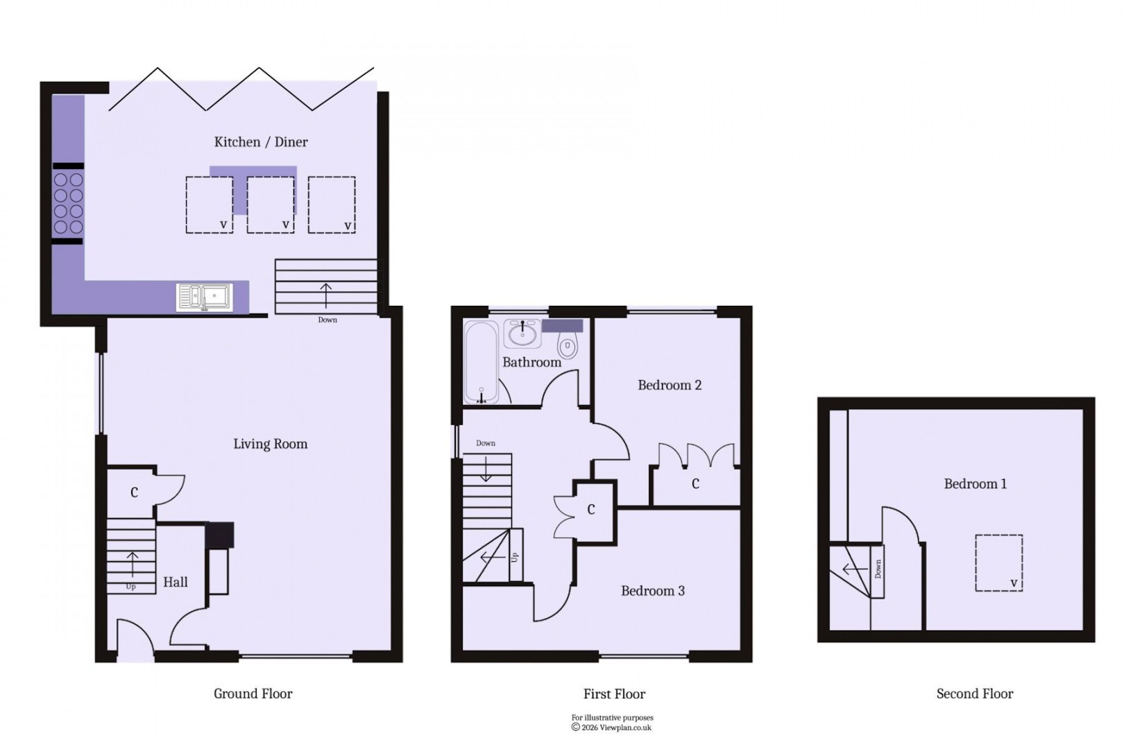 Floorplan for Elfed Avenue, Penarth