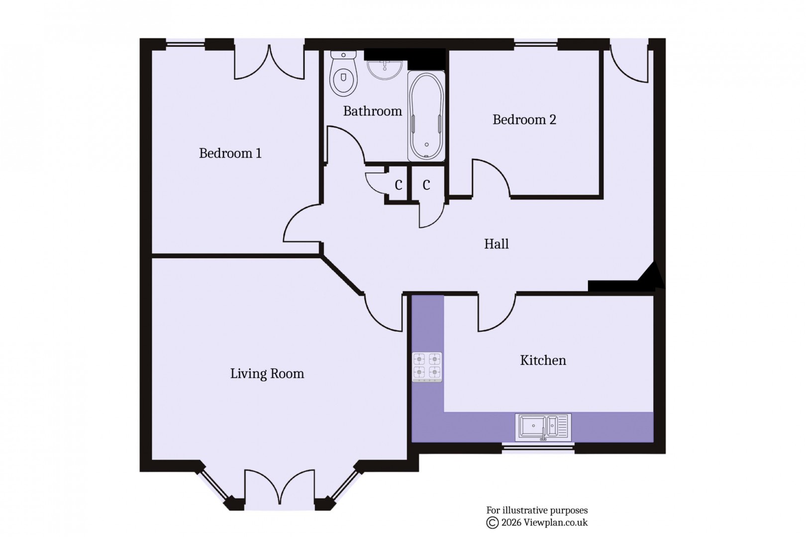 Floorplan for The Landings, Penarth