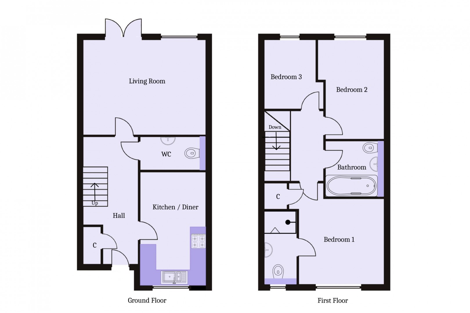 Floorplan for Trem y Bae, Penarth